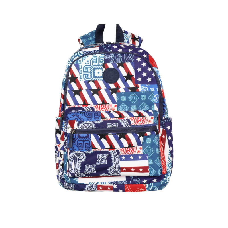 Starts Mixed Stripes Paisley Print Backpack