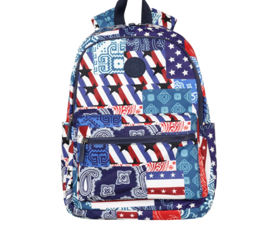 Starts Mixed Stripes Paisley Print Backpack
