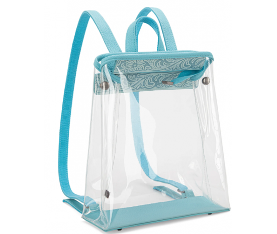 Clear Backpack- Transparent Turquoise