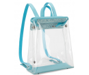 Clear Backpack- Transparent Turquoise