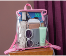 Clear Backpack- Transparent Pink