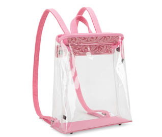 Clear Backpack- Transparent Pink