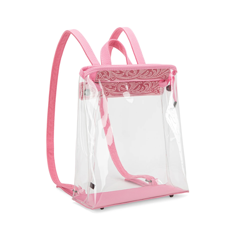 Clear Backpack- Transparent Pink