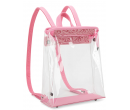 Clear Backpack- Transparent Pink