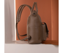 Cow Print Tote/Shoulder Bag Convertible Backpack - Khaki