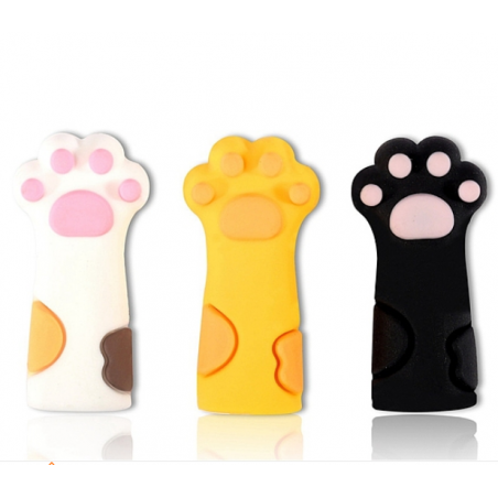 Cute Cat Paw Print Silicone Nail Art Cuticle Nipper Protective Cover, for Scissors and Tweezers