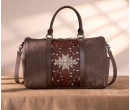 TW Pattern Tooled Collection Weekender Bag - Coffee