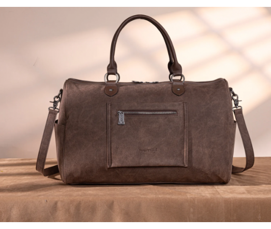 TW Pattern Tooled Collection Weekender Bag - Coffee