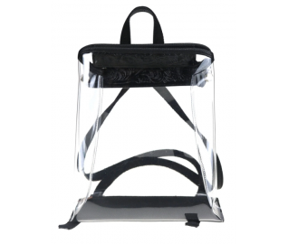 Clear Backpack- Transparent Black