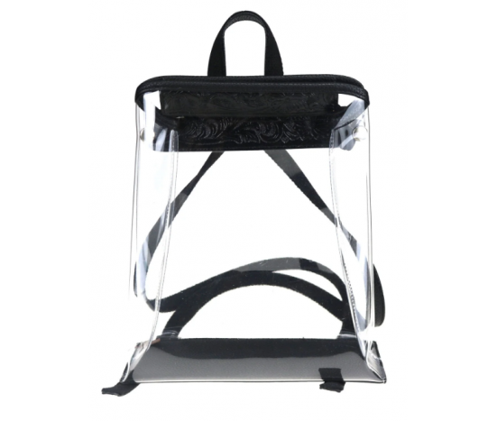 Clear Backpack- Transparent Black