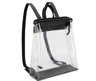 Clear Backpack- Transparent Black
