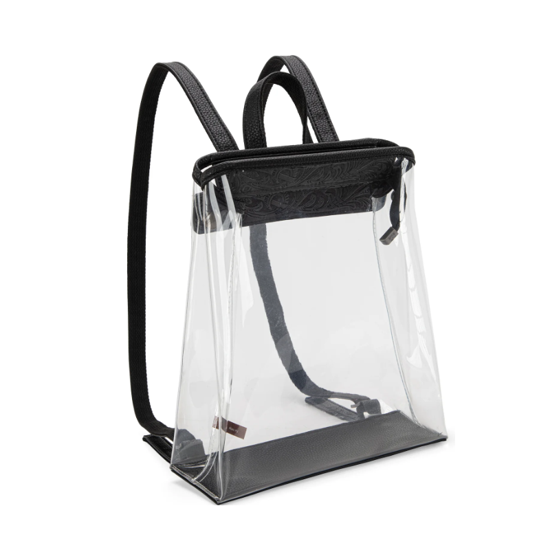 Clear Backpack- Transparent Black