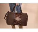 TW Pattern Tooled Collection Weekender Bag - Coffee