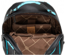 Cow Print Pattern Backpack With Coin Pouch - Turquoise