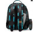 Cow Print Pattern Backpack With Coin Pouch - Turquoise