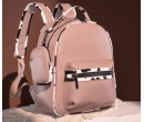 Cow Print Pattern Backpack With Coin Pouch - Pink