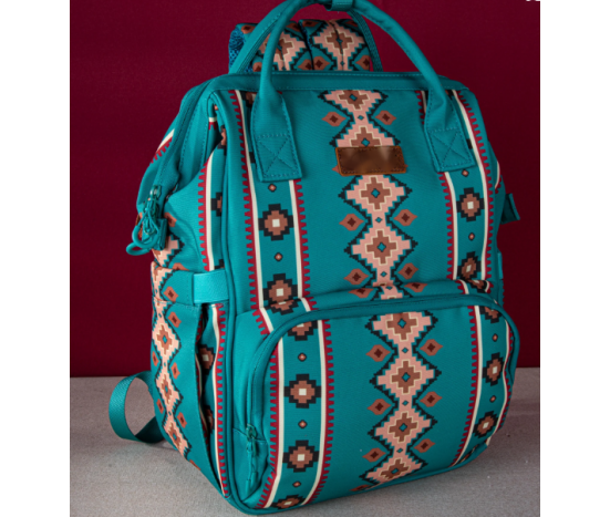 Aztec Printed Callie Backpack - Malachite