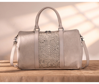 TW Pattern Tooled Collection Weekender Bag - Pastel