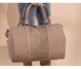 TW Pattern Tooled Collection Weekender Bag - Pastel