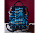 Printed Callie Backpack - Navy &Yellow
