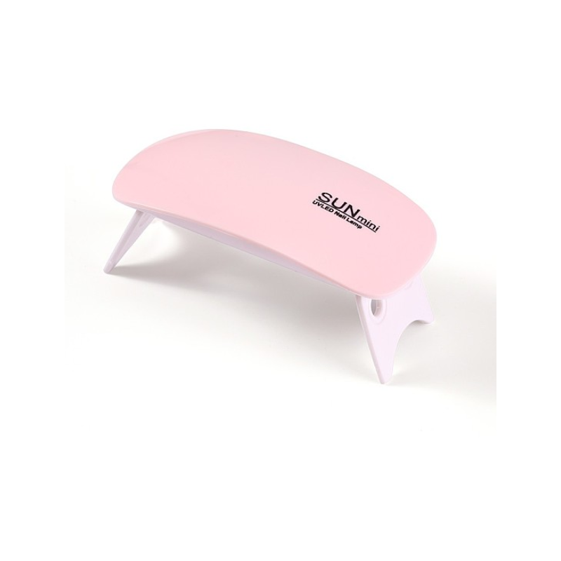 6W Plastic Portable Nail Dryer, LED UV Lamp for Curing Nail, Gel Polish Fast-Dry, Support USB Charge