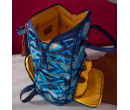 Printed Callie Backpack - Navy &Yellow