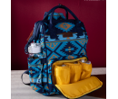 Printed Callie Backpack - Navy &Yellow