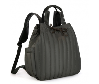 Dark Knight Quilted Puffer Drawstring Backpack