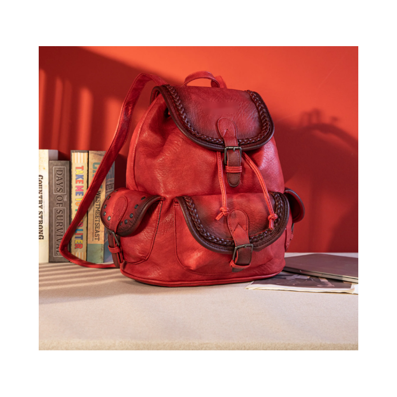 Stone Wash Backpack - Flaming Red