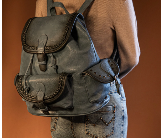 Stone Wash Backpack - Sky Blue