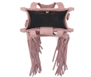 FTW Collection - loral Tooled Fringe Mini Tote - Rosy