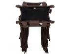 FTW Collection - loral Tooled Fringe Mini Tote - Cedar