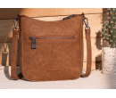 TW Pattern Tooled Collection Crossbody Bag - Coffee