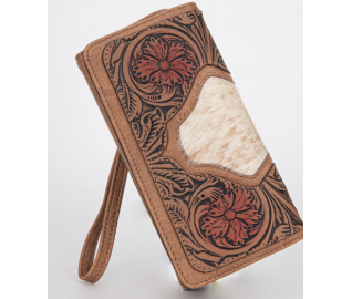 copy of TW Collection Floral Tooled Wallet - Coffee