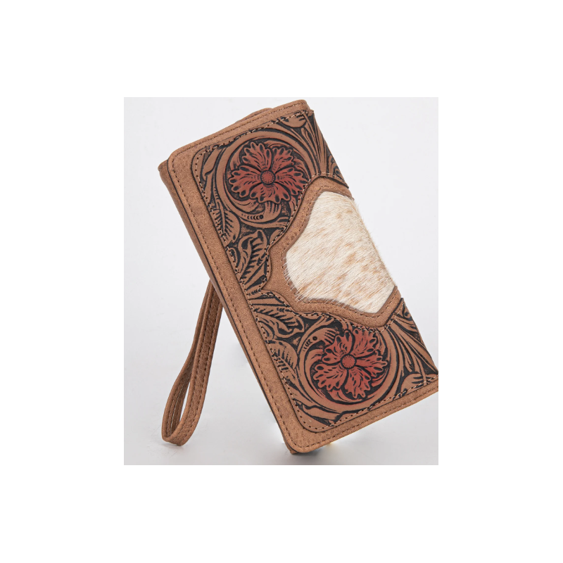 copy of TW Collection Floral Tooled Wallet - Coffee