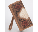 copy of TW Collection Floral Tooled Wallet - Coffee