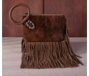 copy of TW Collection Genuine Hair-On Cowhide Ring Handle Bag - Brown