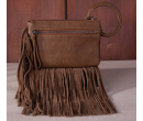 copy of TW Collection Genuine Hair-On Cowhide Ring Handle Bag - Brown