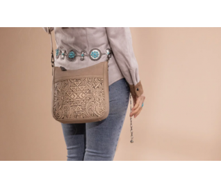 TW Pattern Tooled Collection Crossbody Bag - Padel