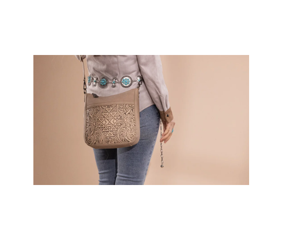 TW Pattern Tooled Collection Crossbody Bag - Padel