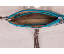 TW Collection Embroidered Scroll Collection Clutch - Turquoise