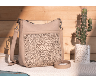 TW Pattern Tooled Collection Crossbody Bag - Padel