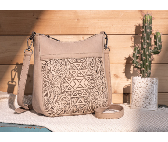 TW Pattern Tooled Collection Crossbody Bag - Padel