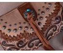 TW Collection Embroidered Scroll Collection Clutch - Brown
