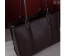 Croc Concealed Carry Wide Tote - Coffee