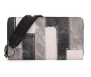 Denim Patchwork Wallet - Black &White