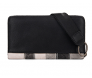 Denim Patchwork Wallet - Black &White