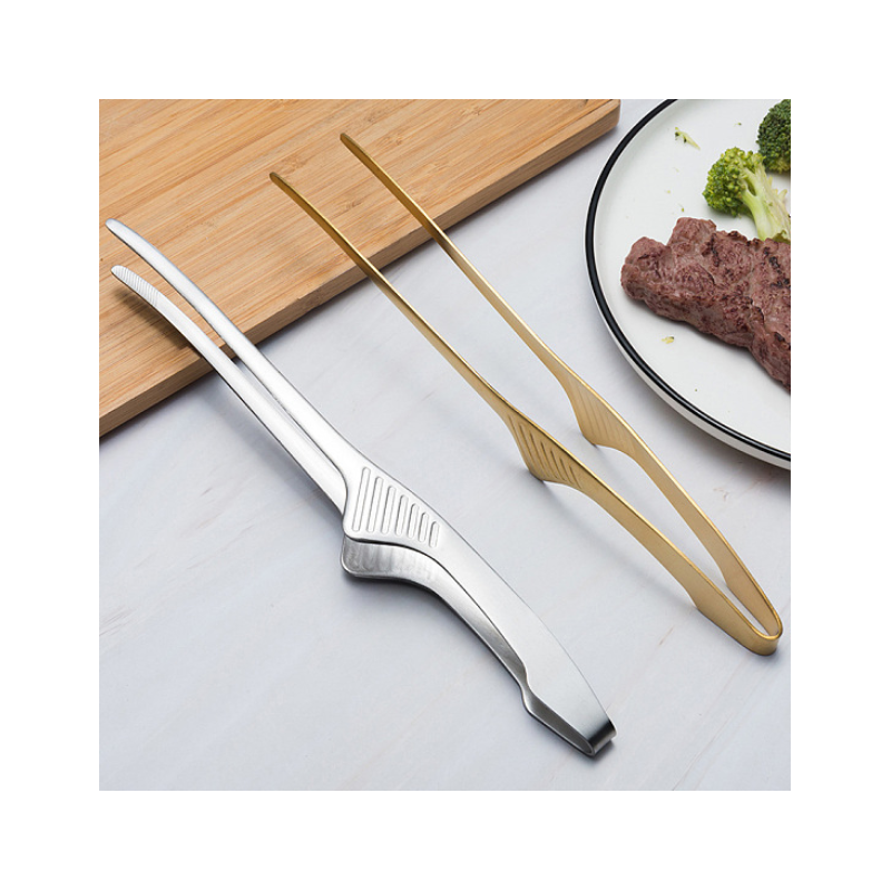 430 Stainless Steel Cooking Tongs, Grilling Barbeque Cooking Locking Food Tongs