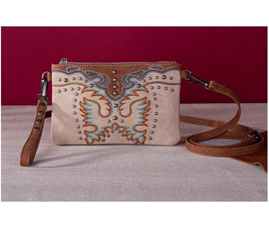Embroidered Collection Clutch/Crossbody - White