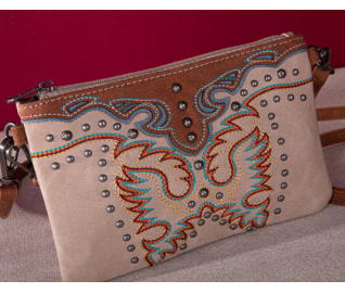 Embroidered Collection Clutch/Crossbody - White